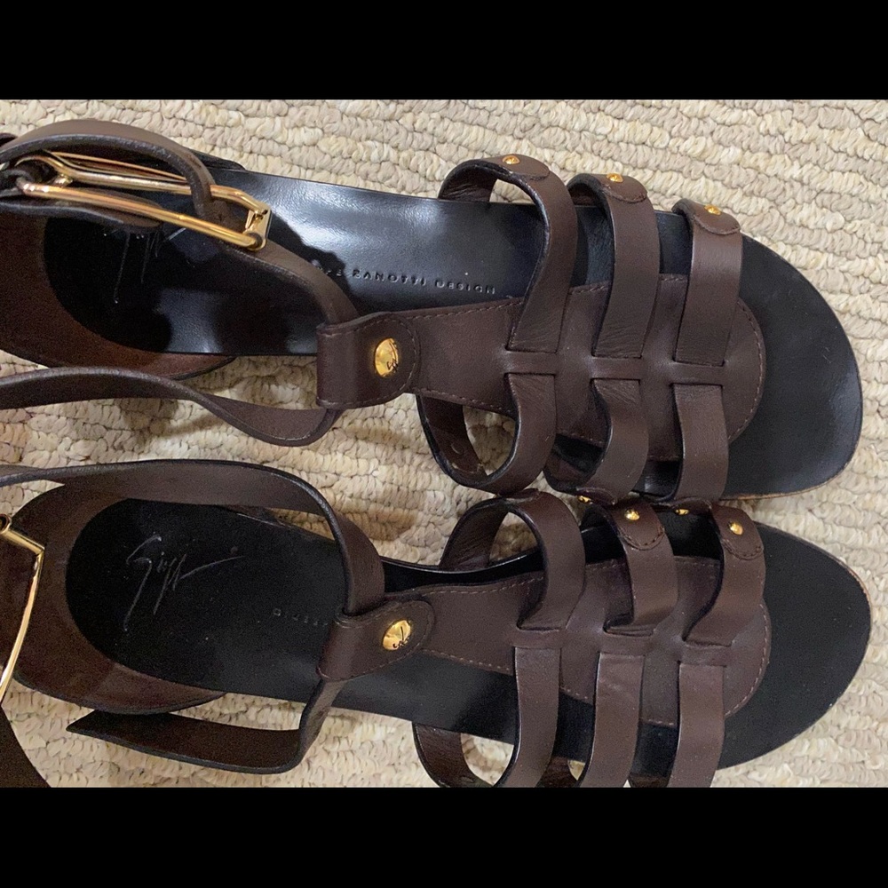 Giuseppe Zanotti brown sandals.